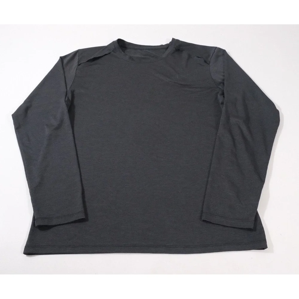 The North Face Shirt Mens L‎ Gray FlashDry Long Sleeve Training Shoulder Vents
